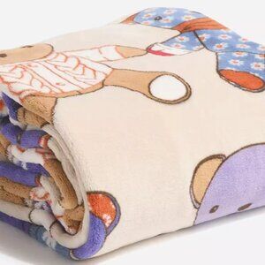 Vera Bradley Toasty Teddies Pumice Stone Blanket 50 x 80 New